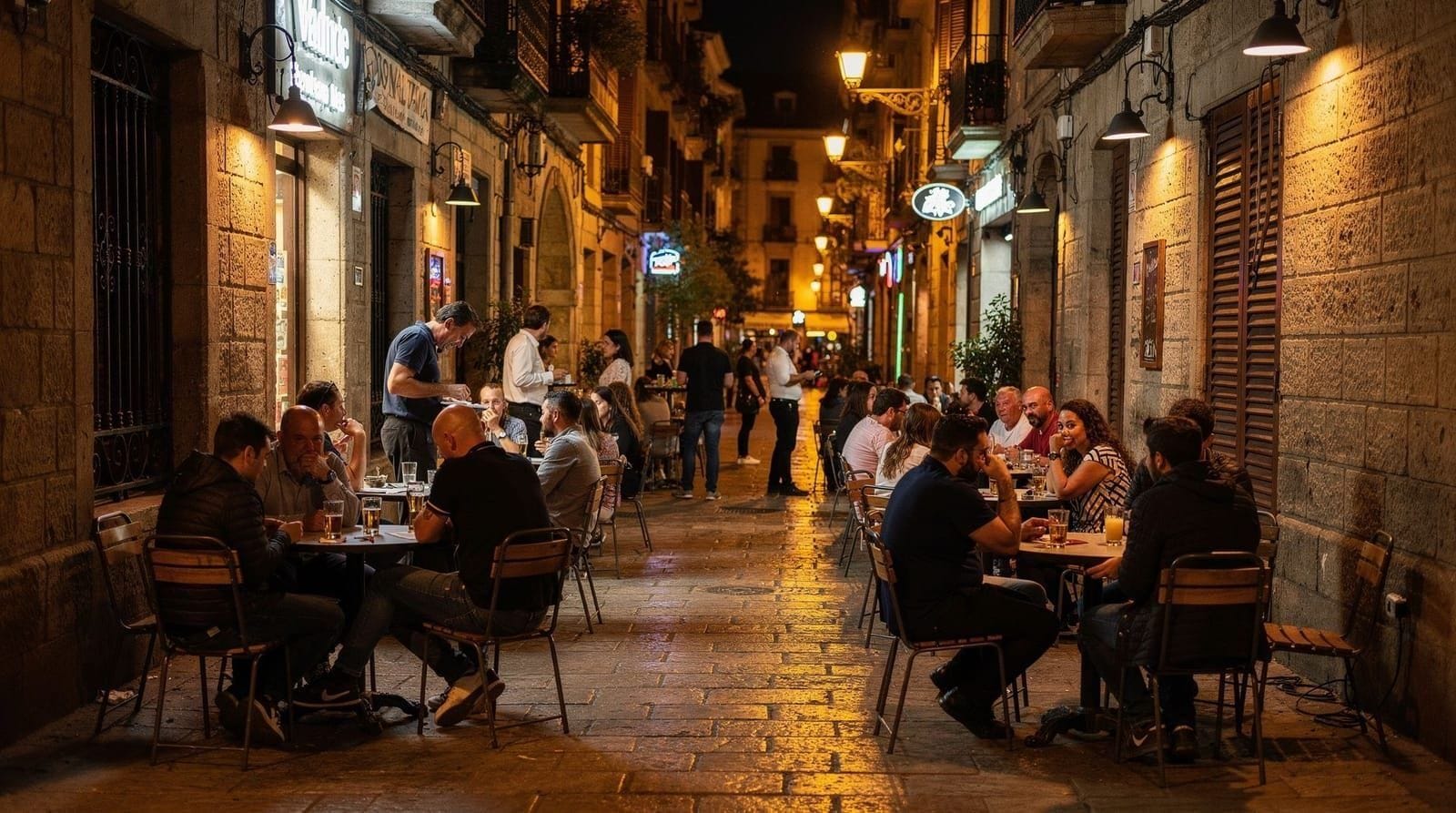 Nightlife — Barcelona nightlife — rooftop bars, the movida, clubs and guided night walks.